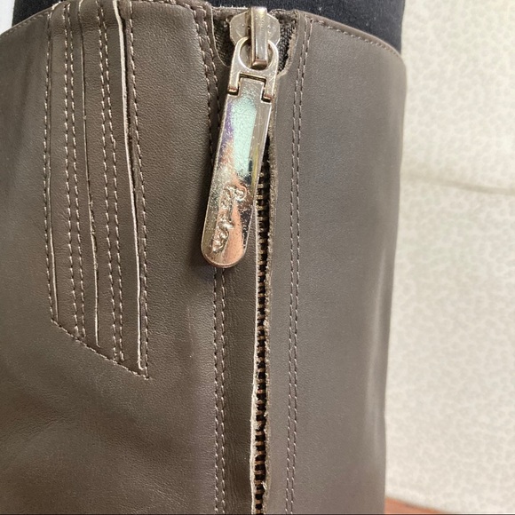 Boden Black and Gray Riding Boots with Zipper - Picture 5 of 9